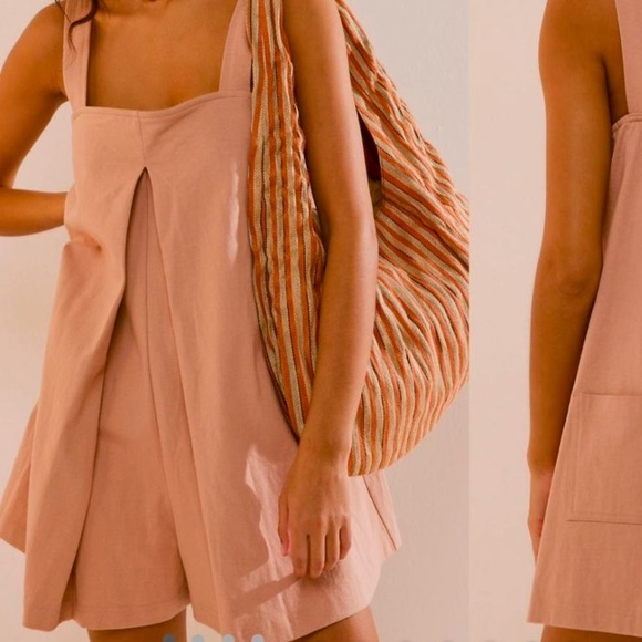 Free People Nichola Romper In Blush. NWOT! Sz XL - Picture 2 of 4